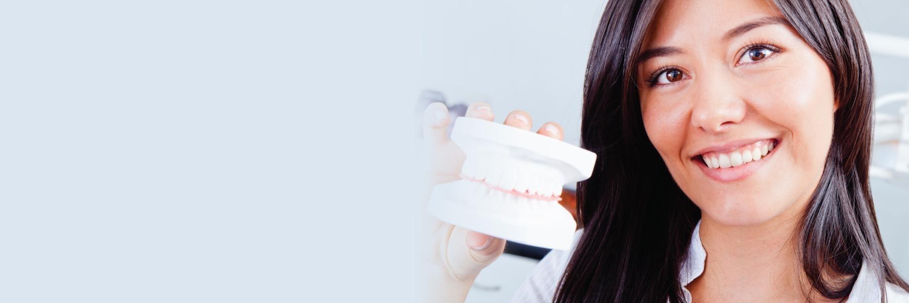 woman at the dentist in west chester ohio
